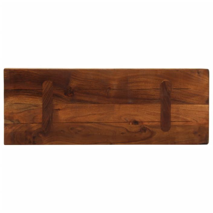 Dessus de table 80x20x3,8 cm rectangulaire bois massif récupéré - Photo n°5