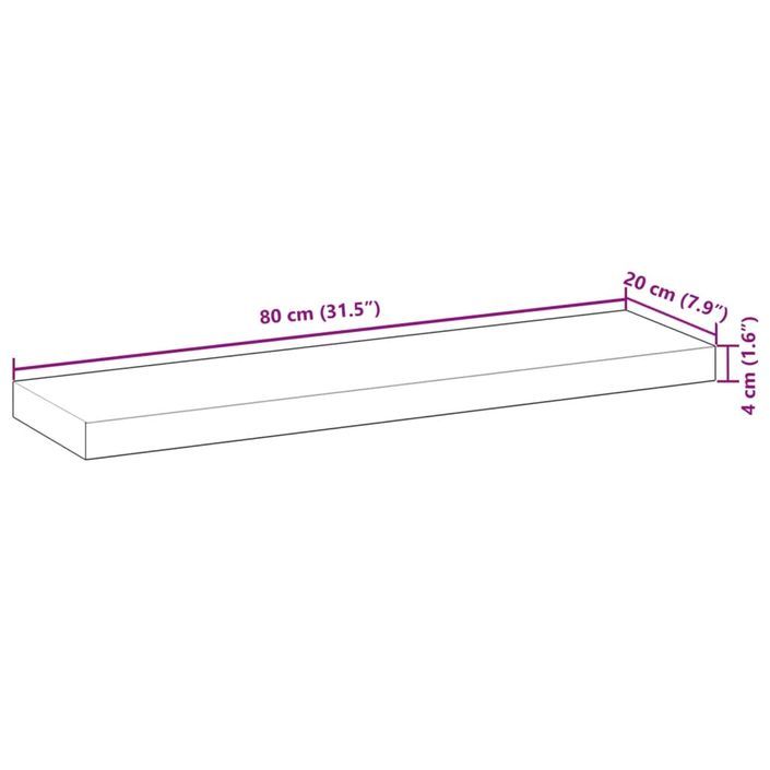 Dessus de table 80x20x4 cm rectangulaire bois massif d'acacia - Photo n°9