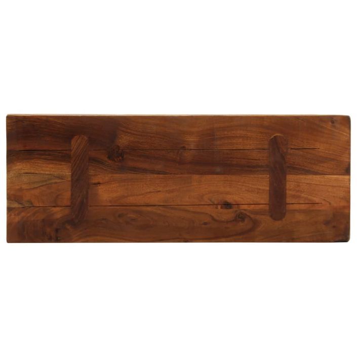 Dessus de table 80x30x2,5 cm rectangulaire bois massif récupéré - Photo n°5