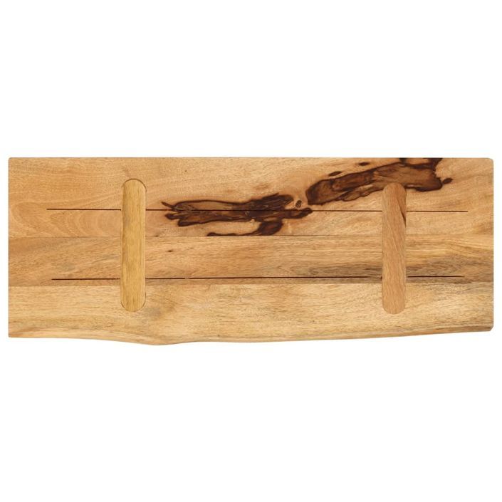 Dessus de table 80x30x3,8 cm bord vivant bois massif manguier - Photo n°5