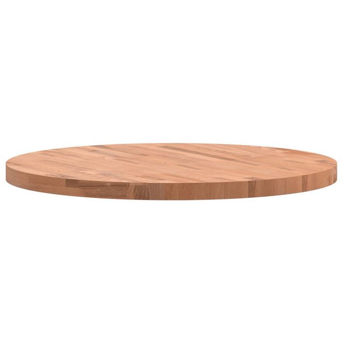 Dessus de table Ø80x4 cm rond bois massif de hêtre - Photo n°5