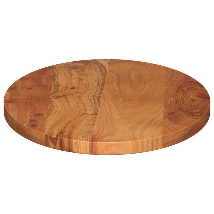 Dessus de table 80x40x2,5 cm ovale bois massif d'acacia - Photo n°4