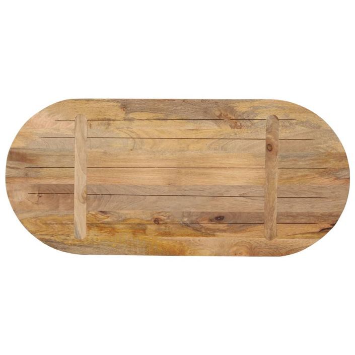 Dessus de table 80x40x2,5 cm ovale bois massif de manguier - Photo n°5