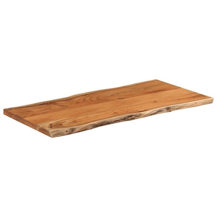 Dessus de table 80x40x2,5 cm rectangulaire bois massif acacia - Photo n°1