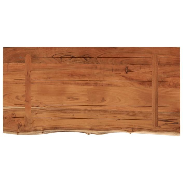 Dessus de table 80x40x2,5 cm rectangulaire bois massif acacia - Photo n°5