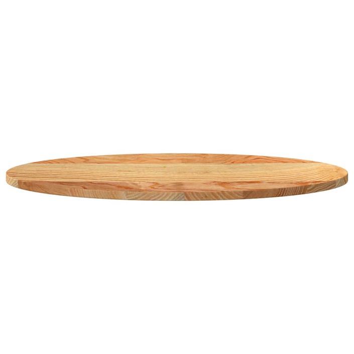 Dessus de table 80x40x2 cm bois de chêne massif ovale - Photo n°5