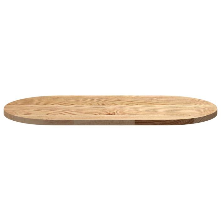 Dessus de table 80x40x2 cm bois de chêne massif ovale - Photo n°5