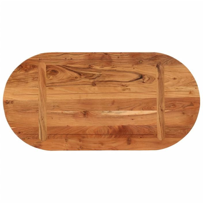 Dessus de table 80x40x3,8 cm ovale bois massif d'acacia - Photo n°4