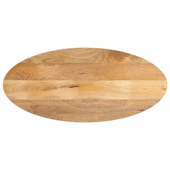 Dessus de table 80x40x3,8 cm ovale bois massif de manguier - Photo n°1