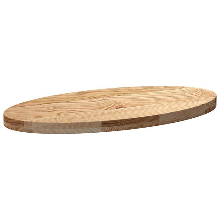 Dessus de table 80x40x4 cm bois de chêne massif ovale - Photo n°4