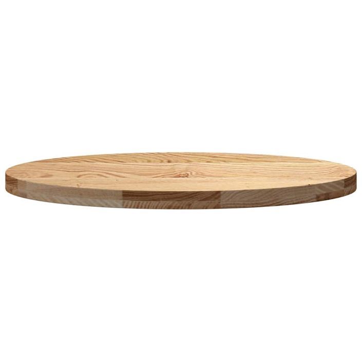 Dessus de table 80x40x4 cm bois de chêne massif ovale - Photo n°5