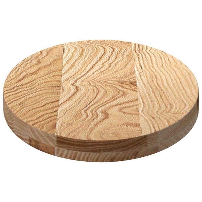 Dessus de table 80x40x4 cm bois de chêne massif ovale - Photo n°6