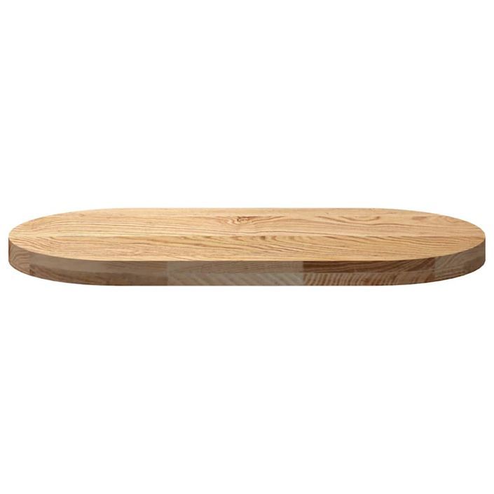 Dessus de table 80x40x4 cm bois de chêne massif ovale - Photo n°5