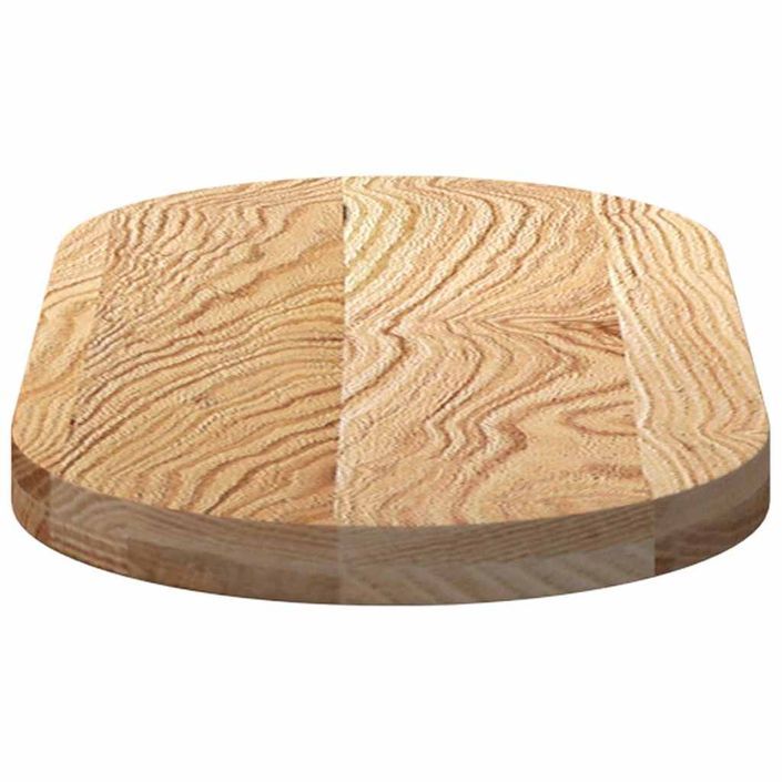 Dessus de table 80x40x4 cm bois de chêne massif ovale - Photo n°6