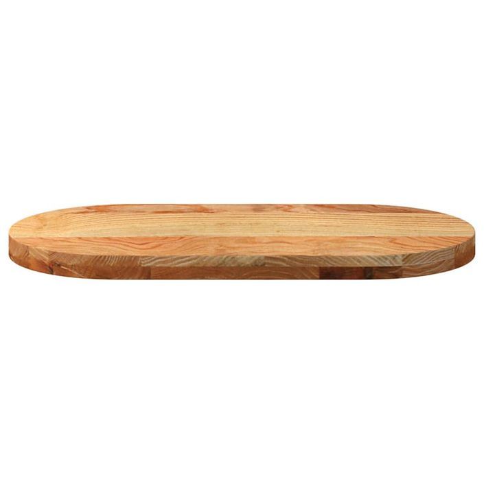 Dessus de table 80x40x4 cm bois de chêne massif ovale - Photo n°5