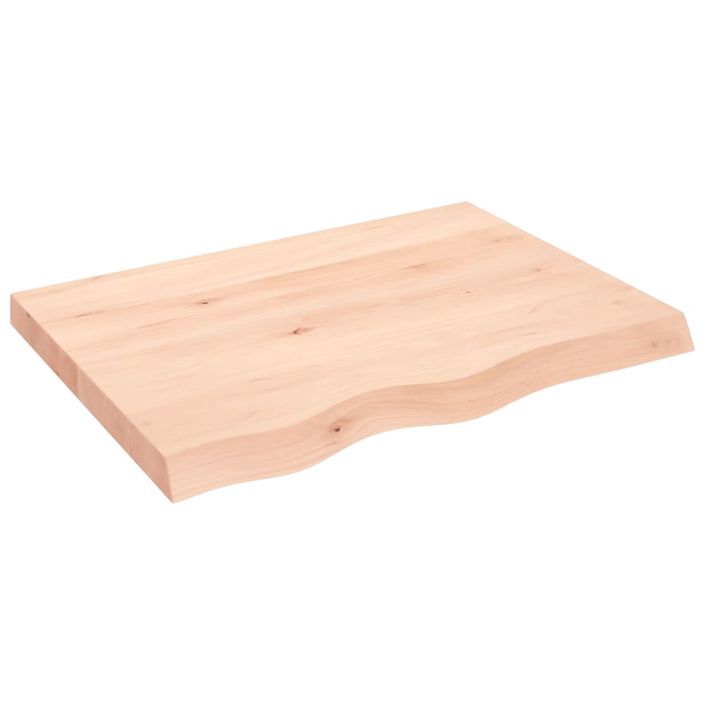 Dessus de table 80x60x(2-6) cm bois de chêne massif non traité - Photo n°1