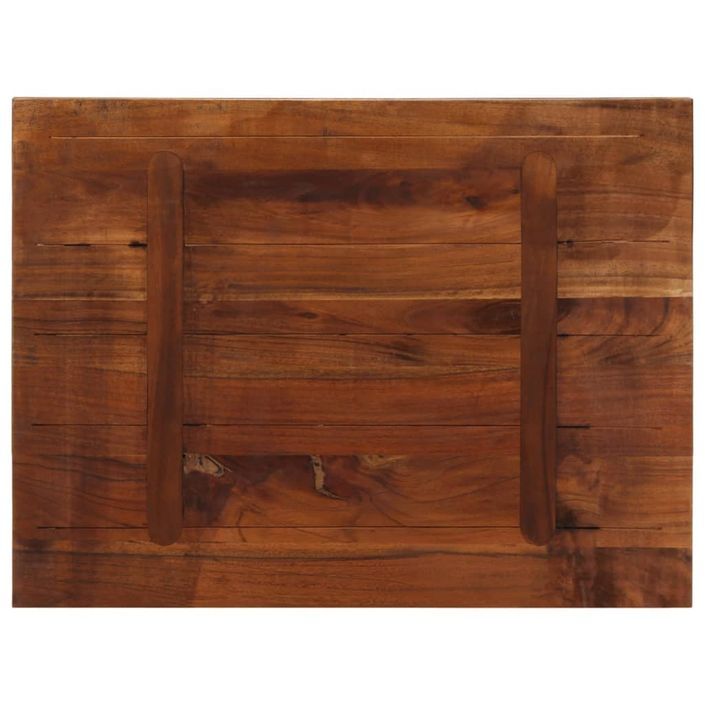 Dessus de table 80x60x1,5 cm rectangulaire bois massif récupéré - Photo n°5