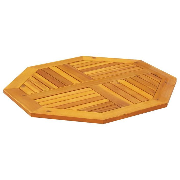 Dessus de table 80x80x2,2 cm octogonal bois massif d'acacia - Photo n°4