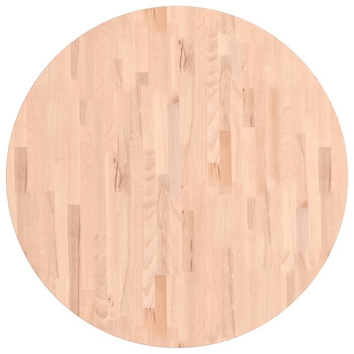 Dessus de table Ø90x1,5 cm rond bois massif de hêtre - Photo n°2