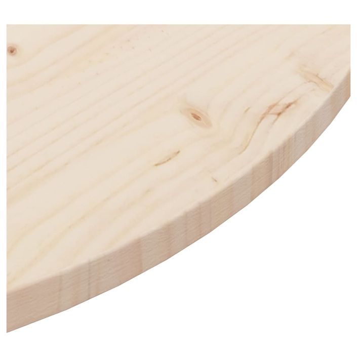 Dessus de table Ø90x2,5 cm Bois de pin massif - Photo n°4