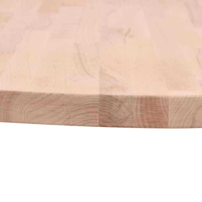 Dessus de table Ø90x2,5 cm rond bois massif de hêtre - Photo n°3
