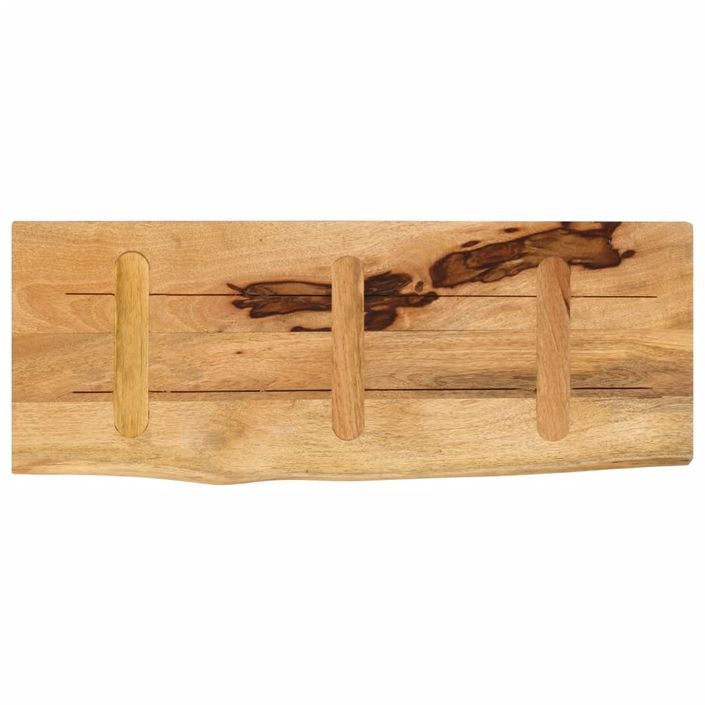 Dessus de table 90x20x2,5 cm bord vivant bois massif manguier - Photo n°5