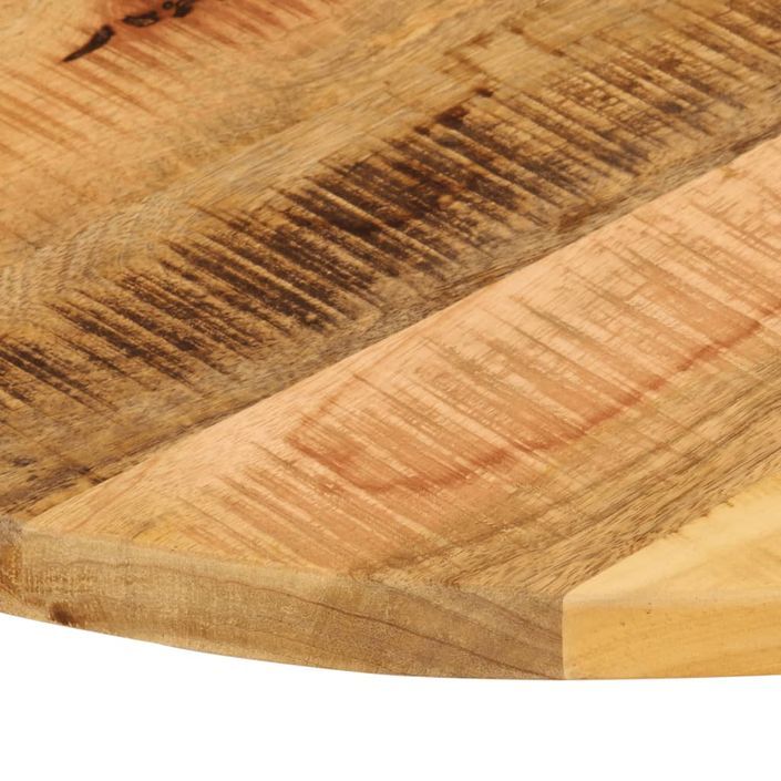 Dessus de table Ø 90x3,8 cm rond bois massif de manguier brut - Photo n°6