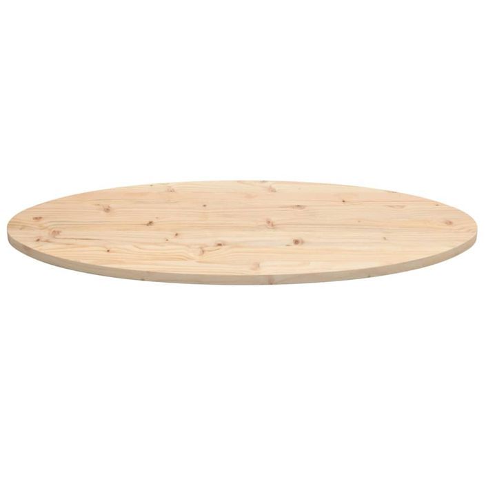 Dessus de table 90x45x2,5 cm bois de pin massif ovale - Photo n°3