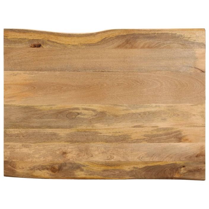 Dessus de table 90x80x2,5 cm bord vivant bois massif manguier - Photo n°1