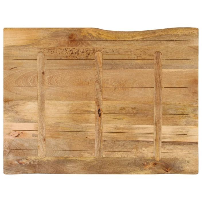 Dessus de table 90x80x2,5 cm bord vivant bois massif manguier - Photo n°5