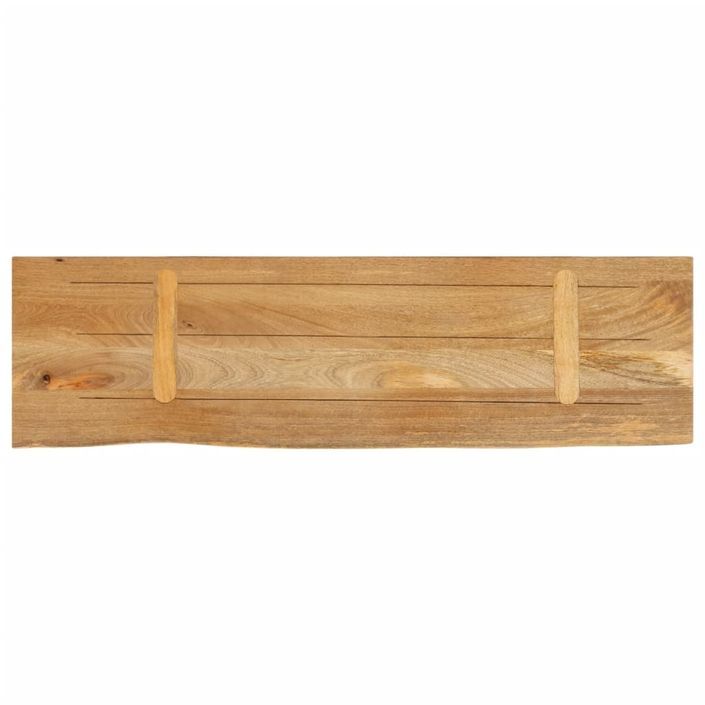 Dessus de table à bord vivant 100x20x2,5cm bois massif manguier - Photo n°5