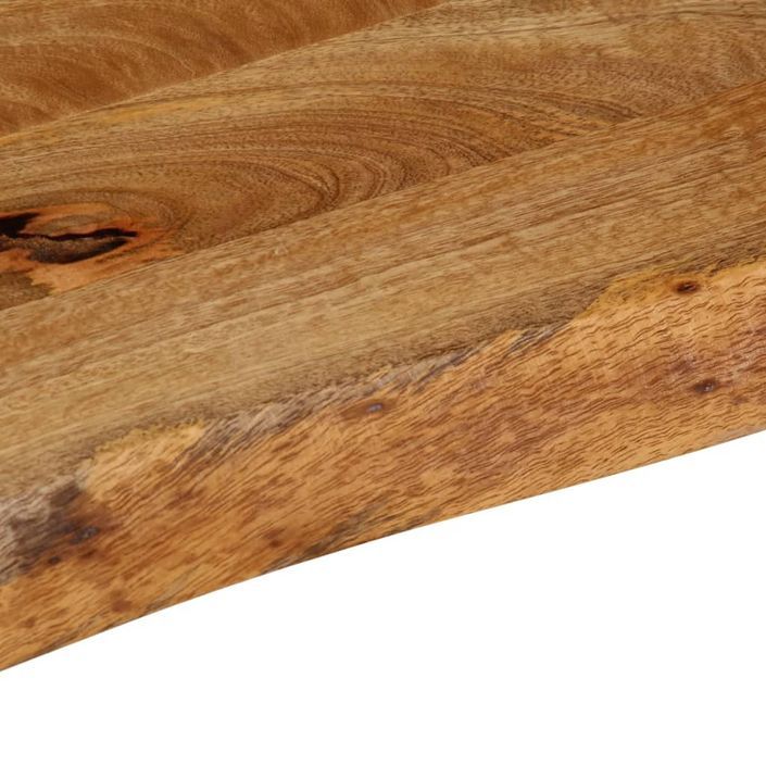 Dessus de table à bord vivant 100x20x2,5cm bois massif manguier - Photo n°7