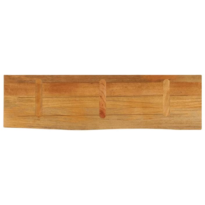 Dessus de table à bord vivant 100x20x3,8cm bois massif manguier - Photo n°5