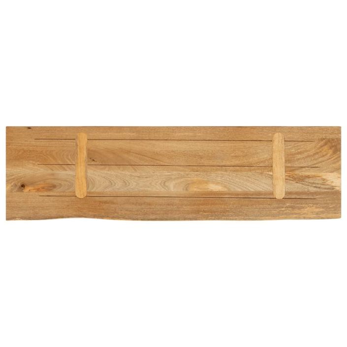 Dessus de table à bord vivant 100x30x2,5cm bois massif manguier - Photo n°5