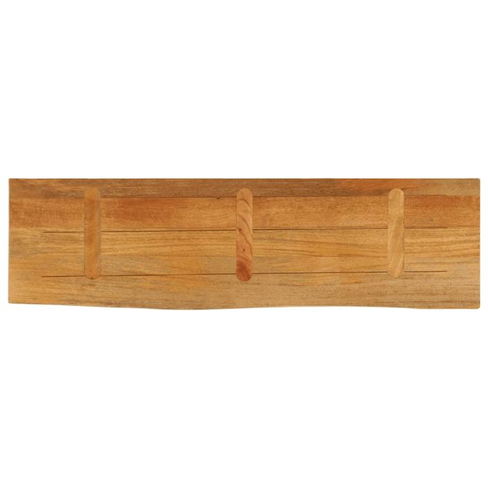 Dessus de table à bord vivant 100x40x2,5cm bois massif manguier - Photo n°5