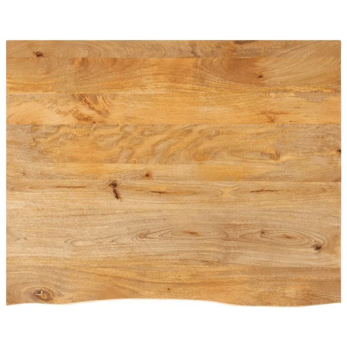 Dessus de table à bord vivant 100x80x2,5cm bois massif manguier - Photo n°1