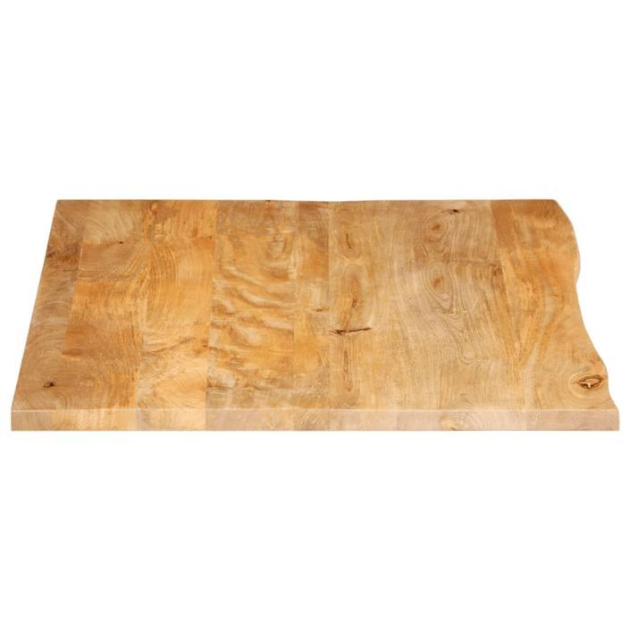 Dessus de table à bord vivant 100x80x2,5cm bois massif manguier - Photo n°4