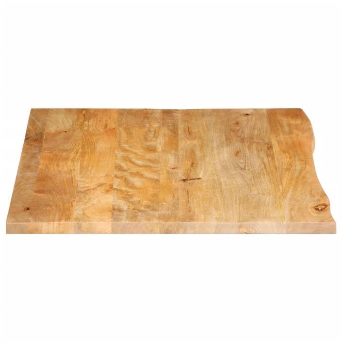 Dessus de table à bord vivant 100x80x3,8cm bois massif manguier - Photo n°4