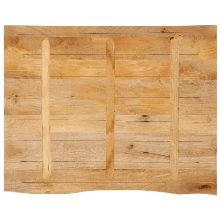 Dessus de table à bord vivant 100x80x3,8cm bois massif manguier - Photo n°5