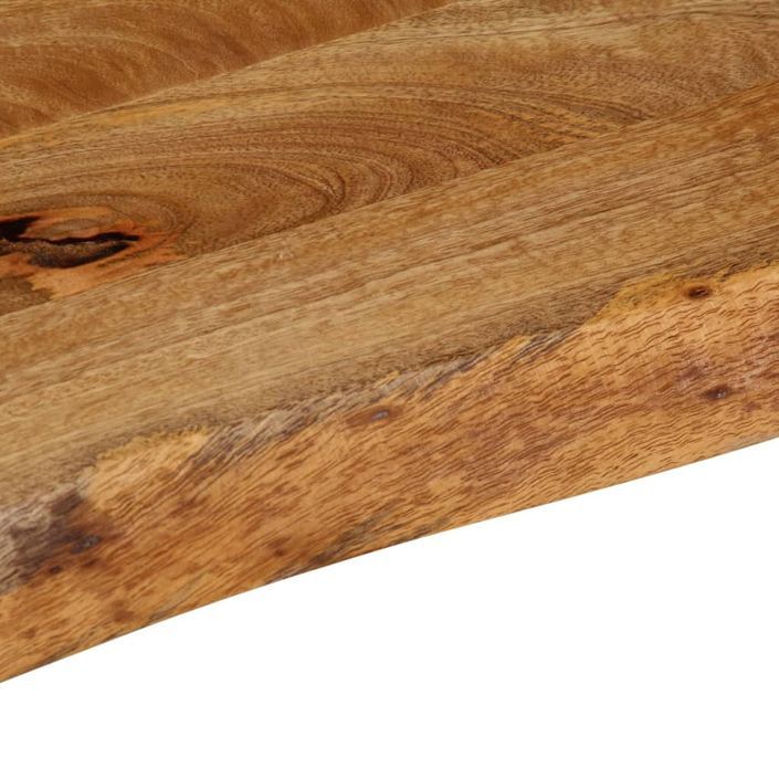 Dessus de table à bord vivant 120x30x2,5cm bois massif manguier - Photo n°7