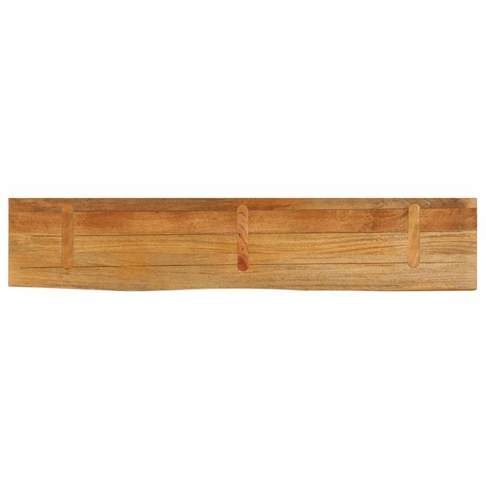 Dessus de table à bord vivant 140x20x3,8cm bois massif manguier - Photo n°5