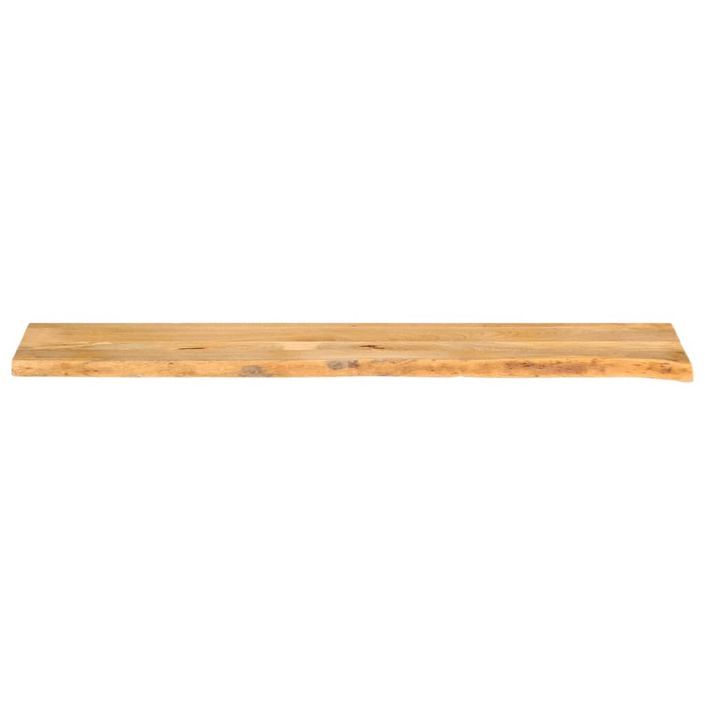 Dessus de table à bord vivant 140x40x2,5cm bois massif manguier - Photo n°3