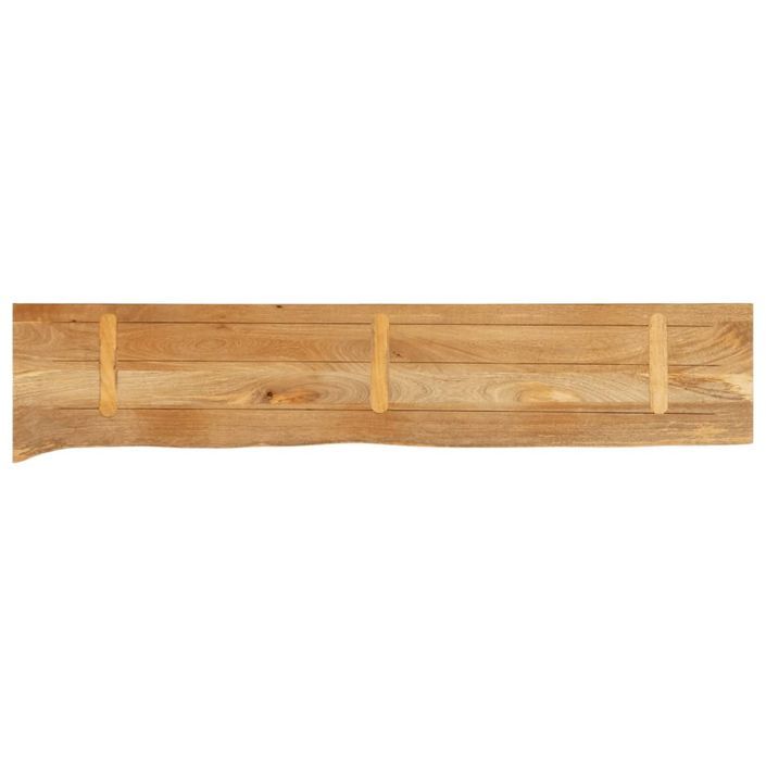 Dessus de table à bord vivant 140x40x2,5cm bois massif manguier - Photo n°5