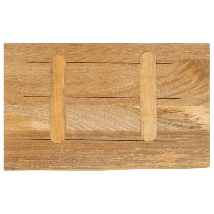 Dessus de table à bord vivant 40x20x2,5 cm bois massif manguier - Photo n°5