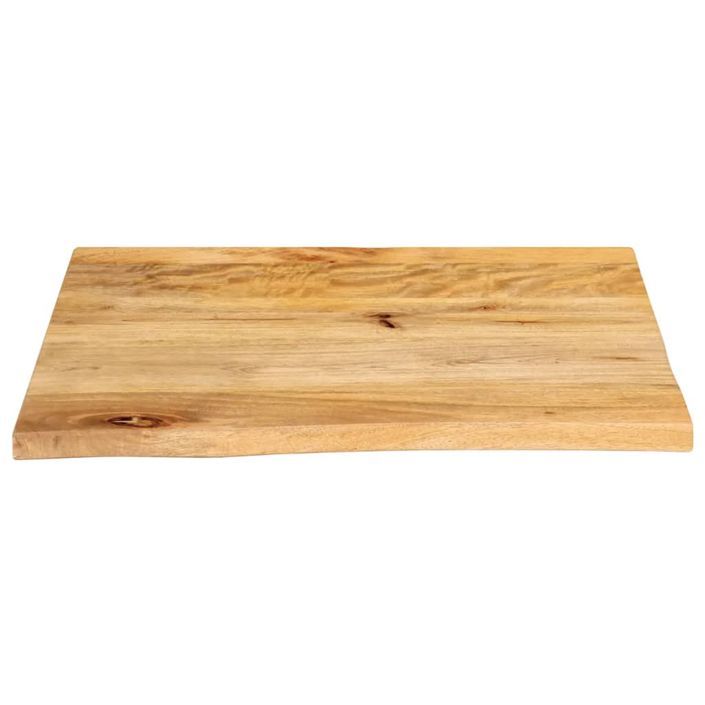 Dessus de table à bord vivant 40x40x2,5 cm bois massif manguier - Photo n°3