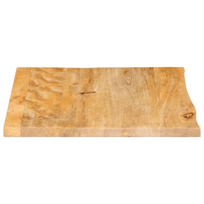 Dessus de table à bord vivant 40x40x2,5 cm bois massif manguier - Photo n°4