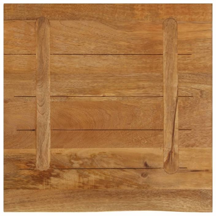 Dessus de table à bord vivant 40x40x2,5 cm bois massif manguier - Photo n°5