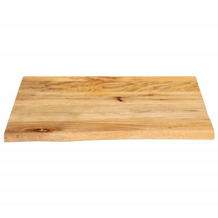 Dessus de table à bord vivant 60x60x2,5 cm bois massif manguier - Photo n°3