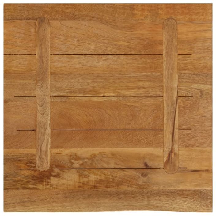 Dessus de table à bord vivant 60x60x2,5 cm bois massif manguier - Photo n°5