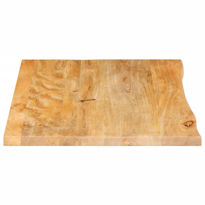 Dessus de table à bord vivant 70x60x3,8 cm bois massif manguier - Photo n°4